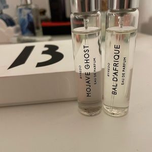 BYREDO travel sized perfume (Mojave Ghost and Bal D’afrique)